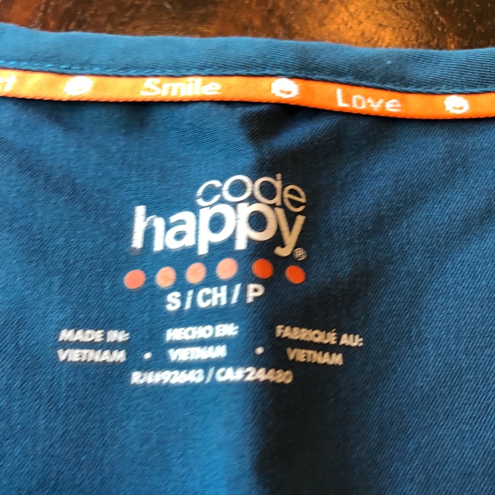 Code Happy V-Neck Scrub Tops View 3
